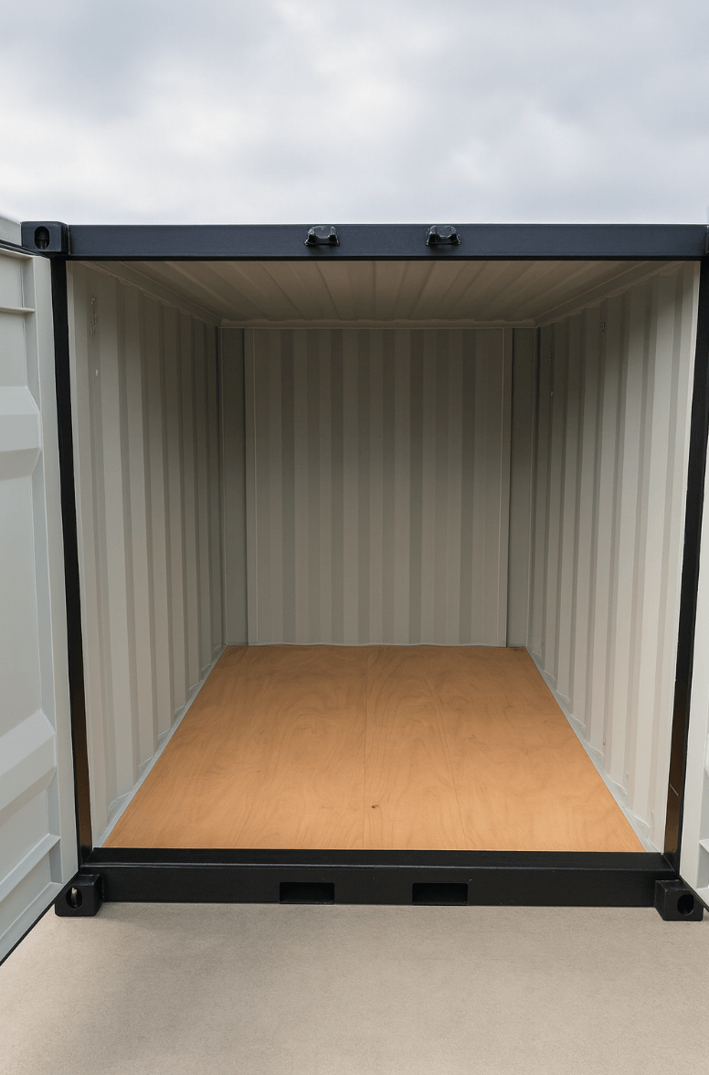 10ft container open